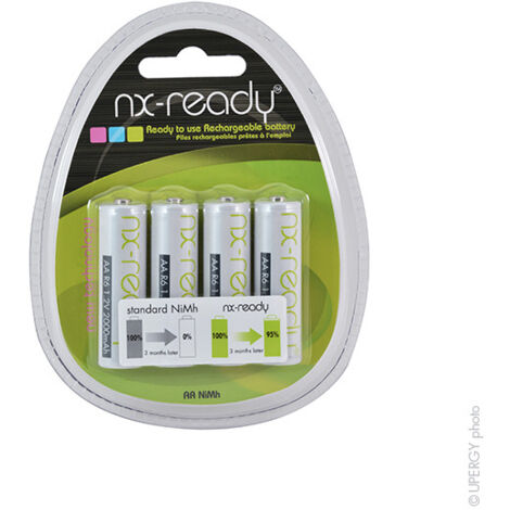 pile rechargeable - aa - 1.2 volts - 2000 mah - nimh - blister de 4 - enix energies ach9019