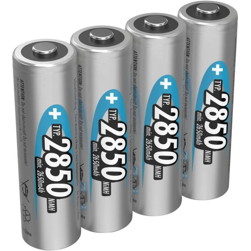 Ansmann - 4 piles rechargeables accu aa LR6 1.2V 2850mAH