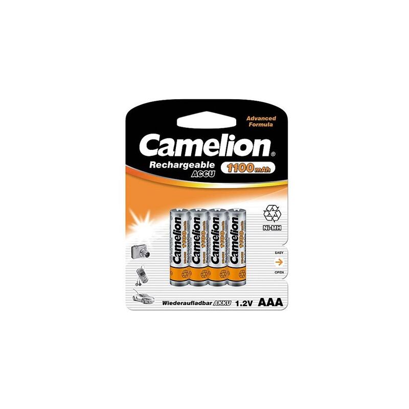 AAA/HR03 1100 mAh Piles Ni-MH rechargeables 4 pièce(s) - Camelion