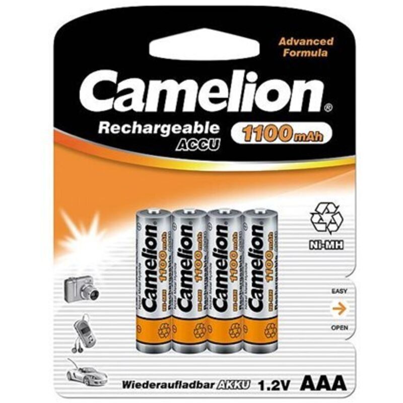 Camelion AAA/HR03 1100 mAh Piles Ni-MH 4 pièces