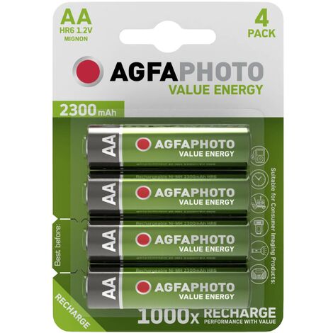 Pile rechargeable LR6 (AA) AgfaPhoto HR06 NiMH 2300 mAh 1.2 V 4 pc(s) A37174