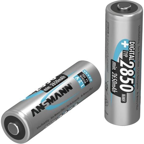 2 piles rechargeables accu ANSMANN AAA LR03 1.2V 1100mAH