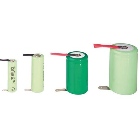 Pile rechargeable NiMH 2/3 Mignon (AA) - 750mAh - cosse à souder en Z - enveloppe plastique