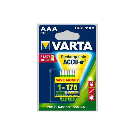 Pile ricaricabili rr accu ministilo 800 mah - blister 2 pezzi conf. da 10 pz