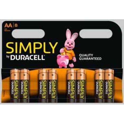 PILE 'SIMPLY' STILO SERIE 8 Blister 8 Pezzi - 12 pezzi- DURACELL