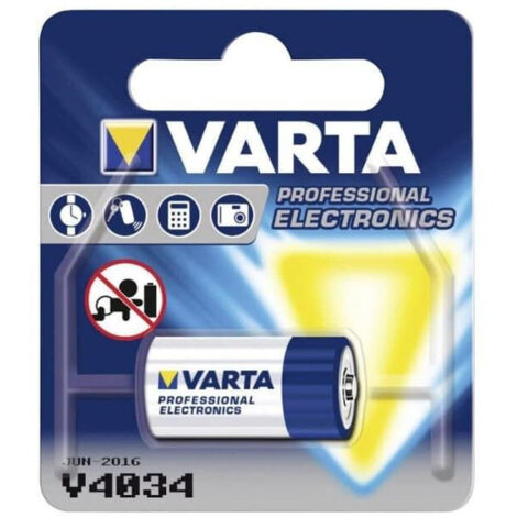 Varta – Pile alcaline V4034 170 mAh 6 V – Haute durabilité pour appareils photo et caméras – Modèle 4LR44 sous blister