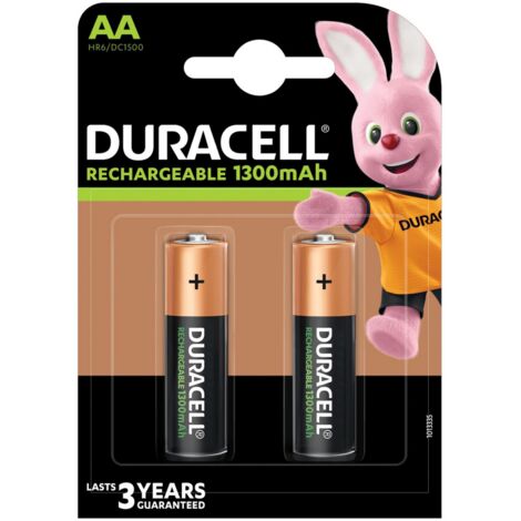 pile stilo AA batterie Duracell ricaricabili mAh 1300 pila ricaricabile