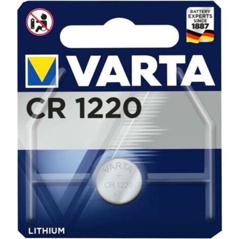 CR 1220 GP: Pile bouton lithium, 3 V, 36 mAh, 12,0 x 2,0 mm chez reichelt  elektronik