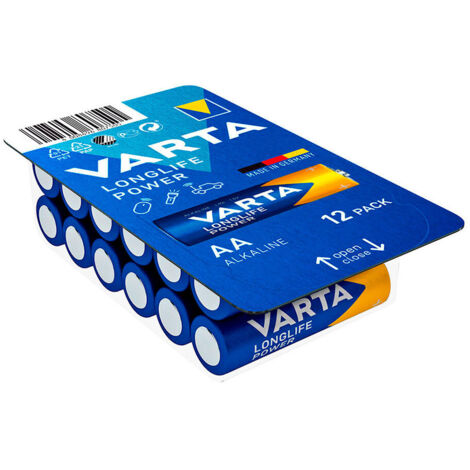 Pile Varta Longlife Power  Aa - Lr06 Boite 12 Unit  Ø14,5x50,5mm