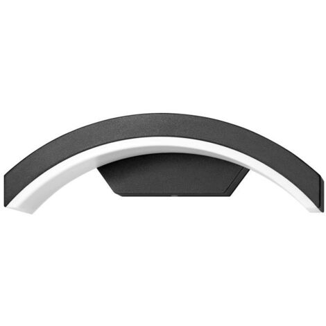 PILEA LED 9W, aplique de pared, lámpara de jardín, 700lm, IP54, 4000K, negro