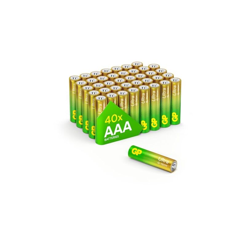 Piles aaa Lot de 40 - Batteries LR06 Alcalines 1,5V GP Ultra