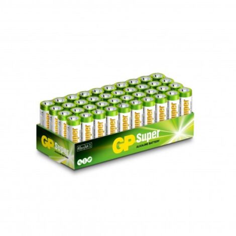 Piles alcalines GP Battery Super 1,5 V AA / 15 A / LR6 (lot de 40)