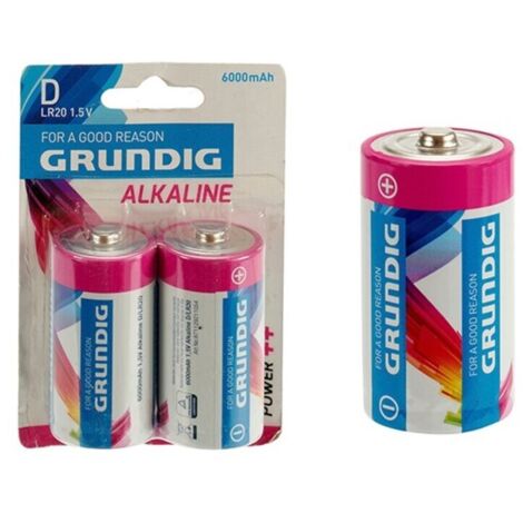 Piles alcalines GRUNDIG (LR20) 2 pièces/bl