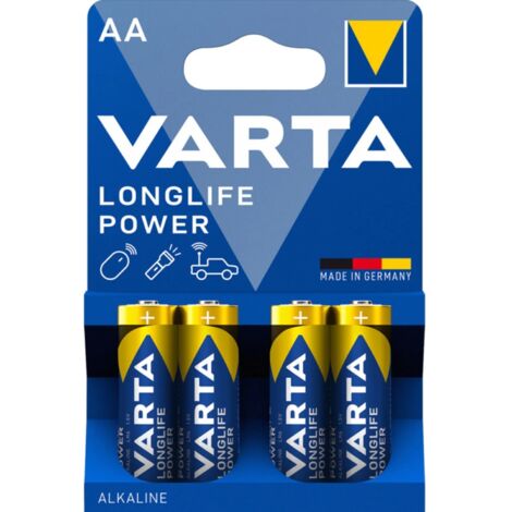 Piles alcalines Varta Longlife Power AA