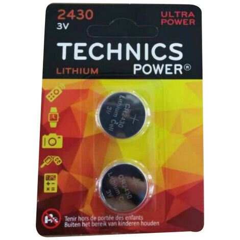 Piles Bouton Cr2430 3V Ultra Power Blister 2 Piles 02011