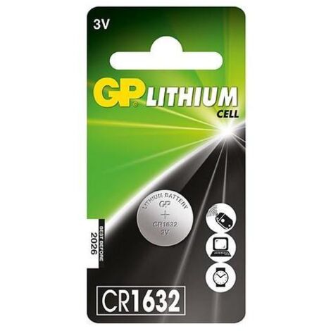 Piles bouton GP CR1632-B5 3V 53mAh G334