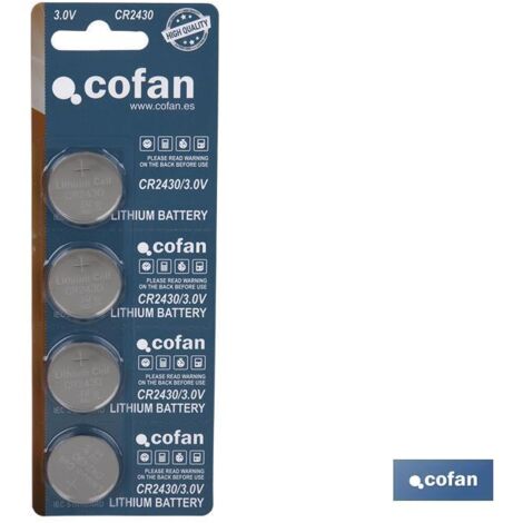 Piles bouton modèle lithium « CR2430 » 3V (Blister de 4 unités)