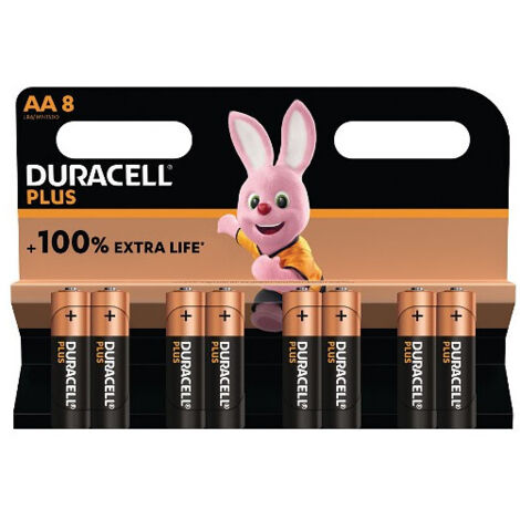 Piles Duracell alcalines AA Plus, 1,5V