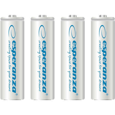 Piles Esperanza AA 2000 mAh, lot de 4, blanches