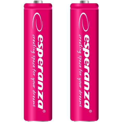 Piles Esperanza AAA 1000 mAh, lot de 2, rouges