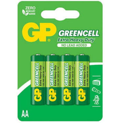 Piles Greencell 1,5 V R6 (lot de 4) - GP15G-U4