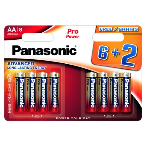 Piles LR06 Pro power 6 + 2 gratuites