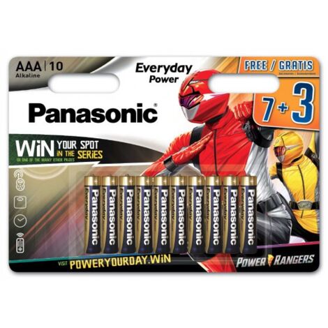 Piles Panasonic Everyday Power LR03 AAA - 7 piles + 3 gratuites