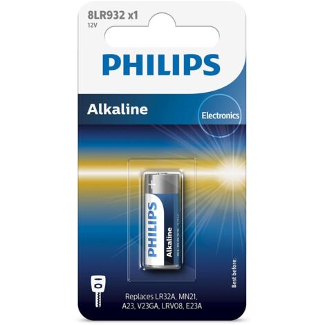 Piles philips alcalines 8lr932-mn21 12v