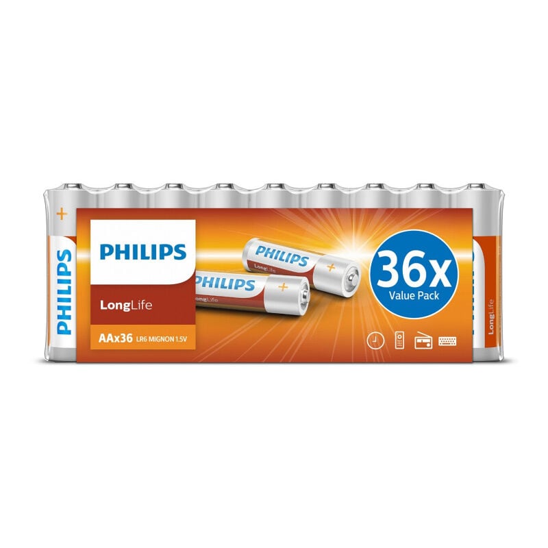 Philips - Piles pack de 36 piles alcalines aa LR06