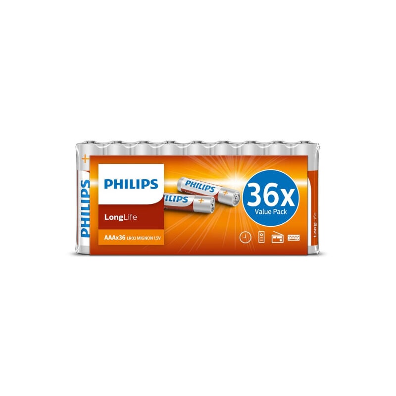 Philips - Piles pack de 36 piles alcalines aaa LR03