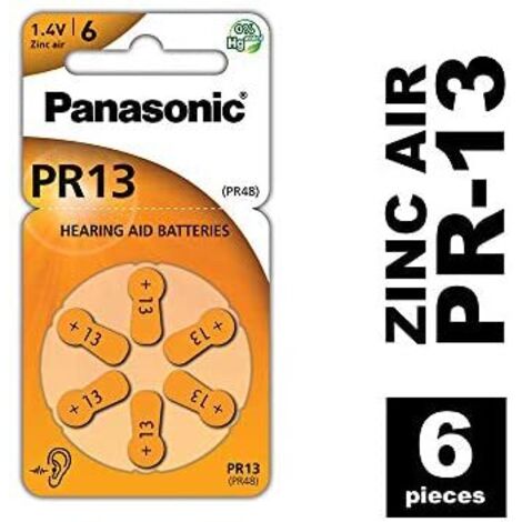 Piles pour appareil auditif PR13 x6