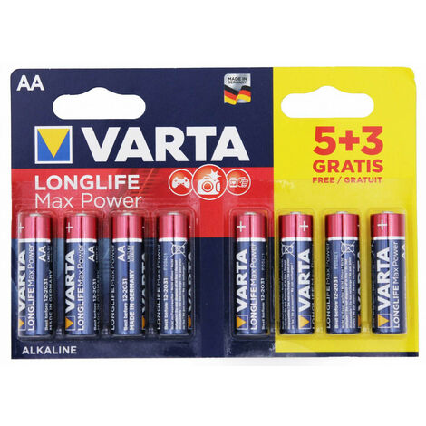 PILES VARTA  AA BL5+3 LONGLIFE MAX POWER