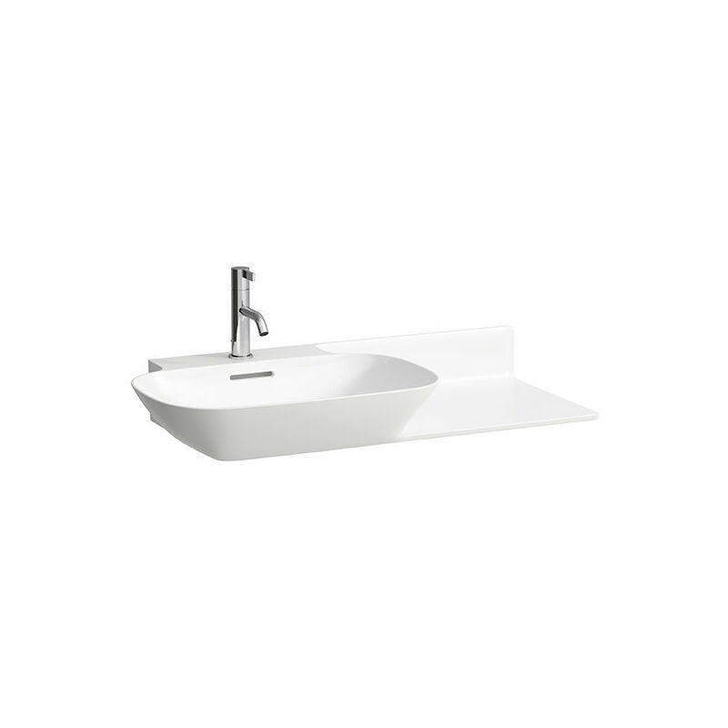 

Pileta de servicio INO Wash, 1 agujero para grifo, con rebosadero, balda de cerámica a la derecha, 900x450, blanco, color: Blanco con LCC