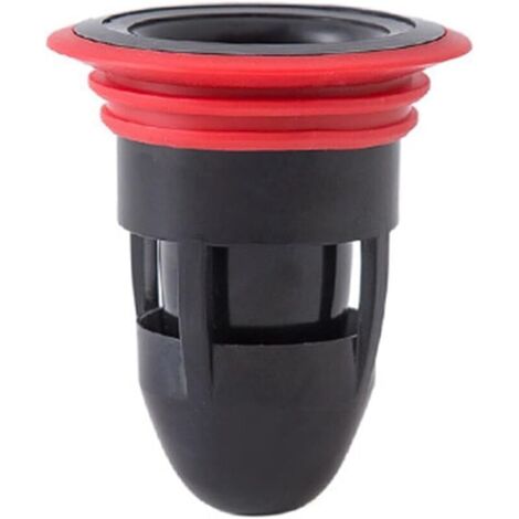 Piletta antiodore in silicone per bagno e cucina (Nero)