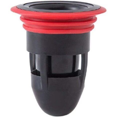 Piletta antiodore in silicone per bagno e cucina (Nero)