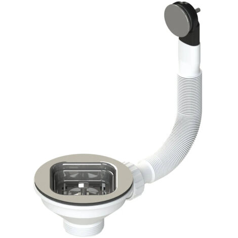 Piletta Basket Con Troppo Pieno Tondo E Cestello Quadrato - D67046Msm