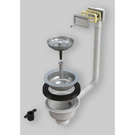 Piletta CANESTRO PER LAVELLO INOX CTP griglia Rettangolare DM 90