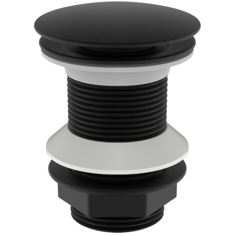 Piletta click clack da 1''1/4 nero opaco senza troppo pieno