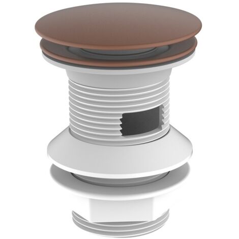 Piletta click clack da 1''1/4 rame lucido con troppo pieno