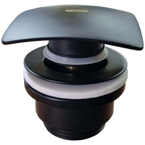 Piletta Click clack Jacuzzi  Rubinetteria a testa quadra nero opaco universale con o senza troppopieno universale