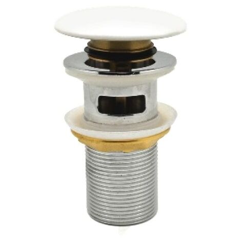 PILETTA CLICK-CLACK LAVABO  &quotFANCY MATT&quot CON TROPPO PIENO Bianco Opaco