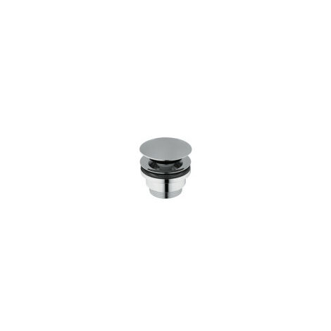 Piletta click clack per lavabo senza troppo pieno tappo cromato