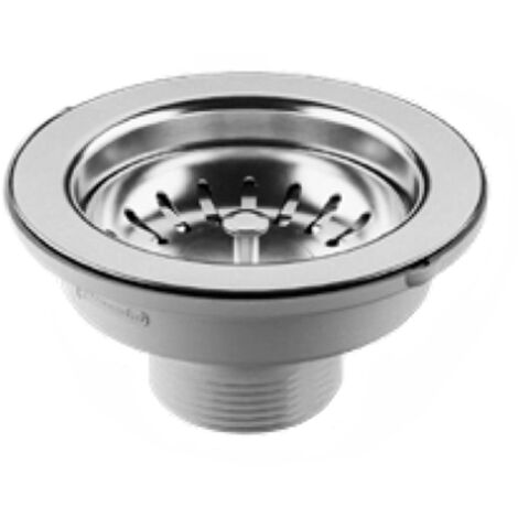 PILETTA DI SCARICO BASKET PER LAVELLO IN ACCIAIO INOX MODELLO HOOK ECO CONICESTELLO,VITE E MANIGLIA - ø11/2  - BON