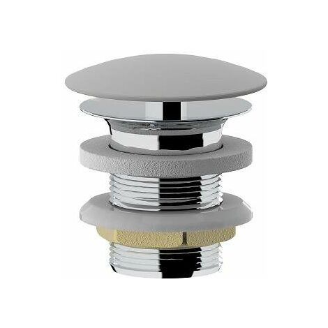 Piletta di scarico clic-clac 1"1/4 di forma tonda in colore bianco opaco Ercos BTSCAOVR67 Bianco opaco