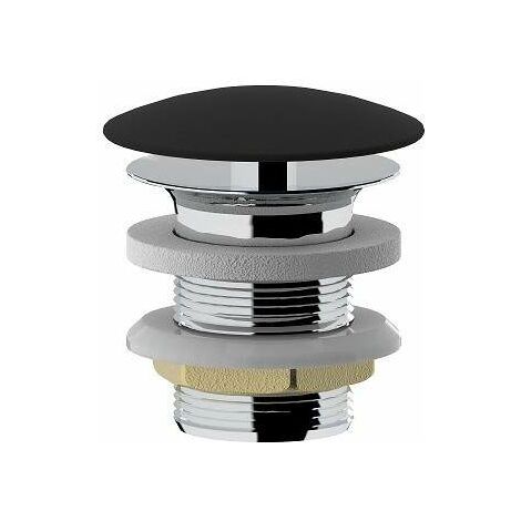 Piletta di scarico clic-clac 1"1/4 tonda con calotta in ceramica colore nero opaco Ercos BTSCANVR67 Nero opaco
