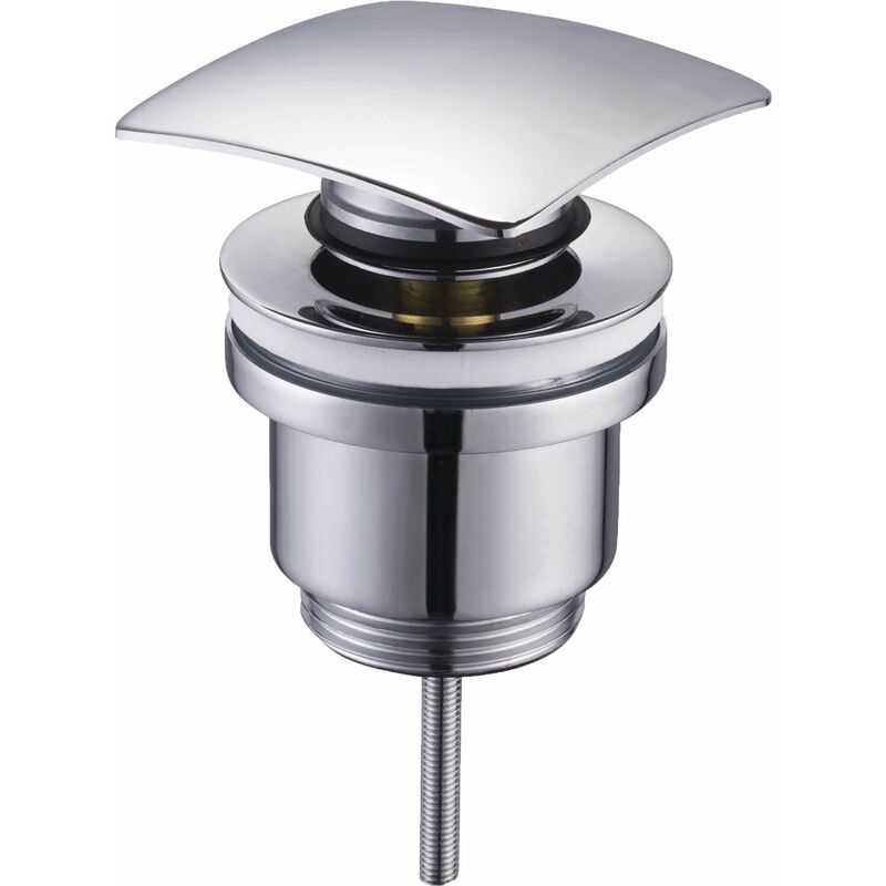 Tecom Piletta Per Lavabo O Bidet In Ottone Tappo Quadrato Click Cla...