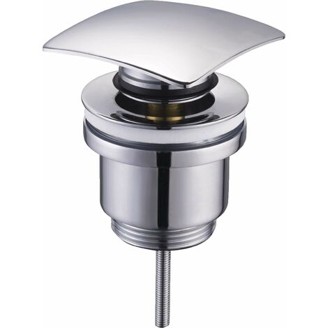Piletta di scarico click-clack modello quadro universale Tecom PCUQ Cromo