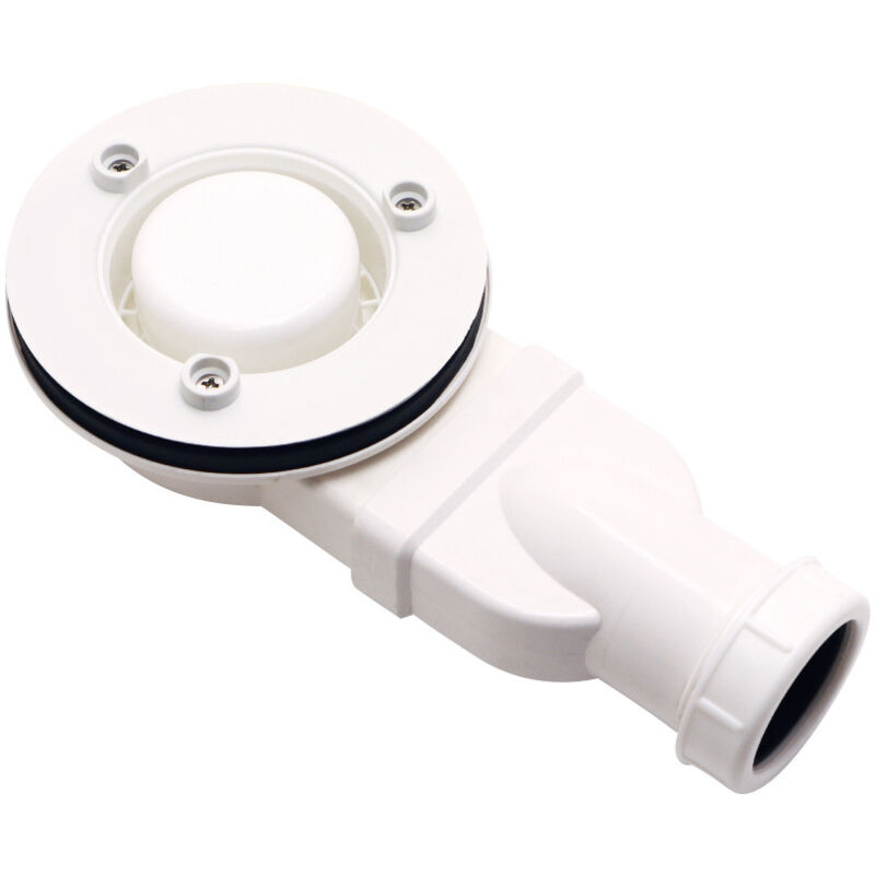 Piletta di scarico per doccia a basso profilo, in abs cromato, per piatto doccia, scarico sottile, portata d'acqua 90 mm, 32 l/min, sifone laterale a