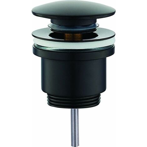 Piletta di scarico tonda clic-clac nero opaco Damast 16661 Nero opaco