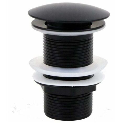 Piletta di scarico universale per lavello senza troppopieno, filtro per lavello nero, scarico pop-up, tappo di scarico in ottone anti-intasamento, resistente alla corrosione, accessori per cucine, bag